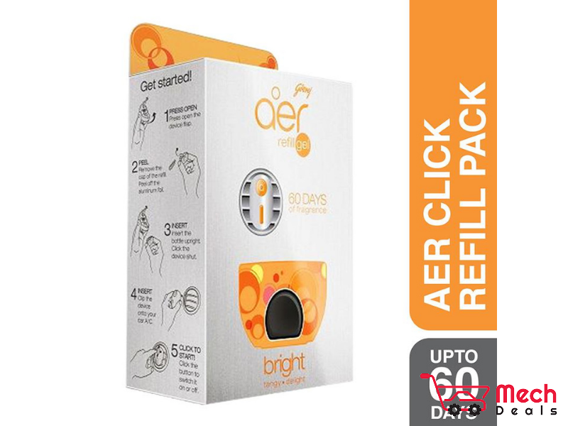 Godrej Aer Click Car Air Freshener Refill Bright Tangy Delight (10G)