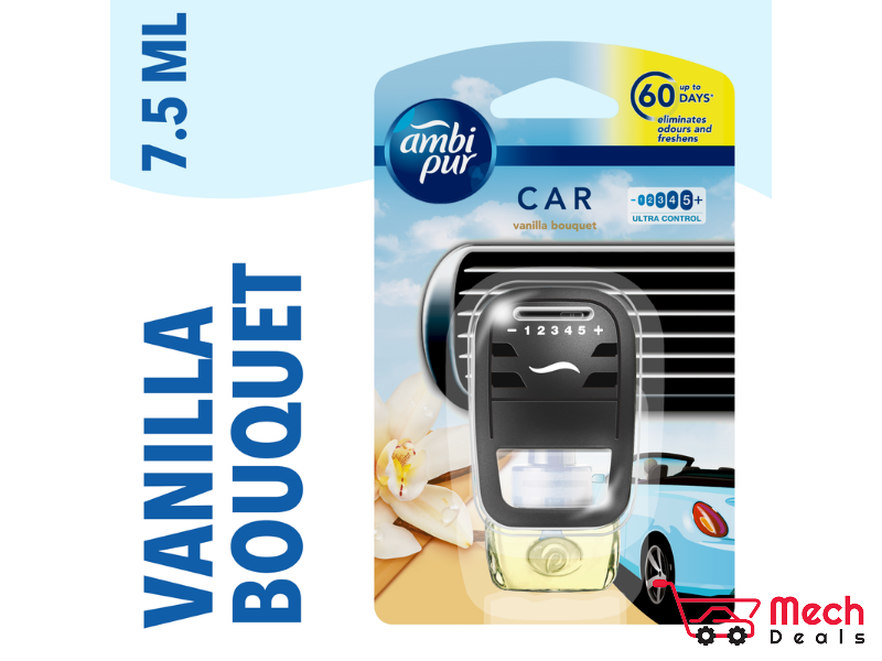 Ambi Pur Car Air Freshener Vanilla Bouquet With 1 Refills (7.5 Ml)